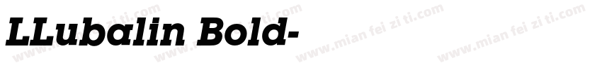 LLubalin Bold字体转换